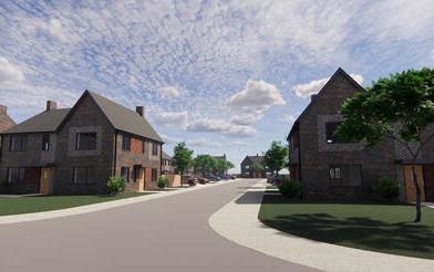 A shot of the Littlethorpe Homes Development