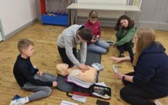 First Aid Whetstone Church Boys And Girls Brigade with equipment purchased with a council community grant