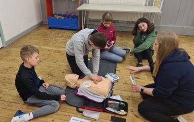 First Aid Whetstone Church Boys And Girls Brigade with equipment purchased with a council community grant