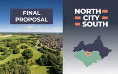 Final Proposal North City South Complete With Map And Image Of Green Field And Housing