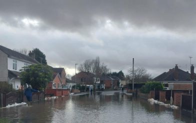 Amy Street, Braunstone Town Flooding Storm Henk