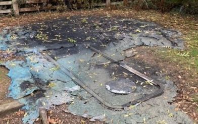 Burnt Out Toilets At Fosse Meadows